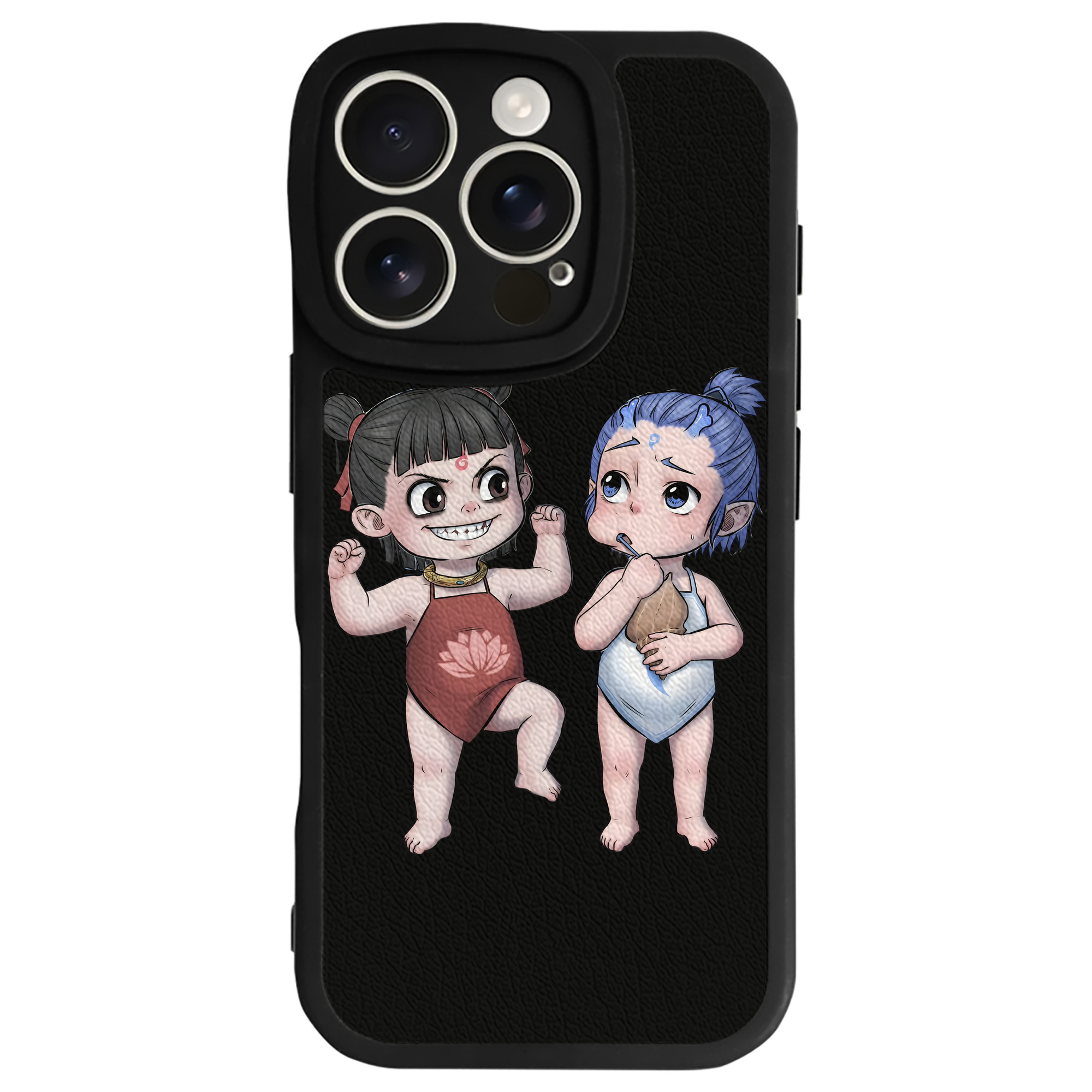 （画像用） Ne Zha 2 ナタ 魔童の大暴れ 【iPhone 16シリーズ対応】シリコンスマホケース（レザー調） 材質：シリコン
